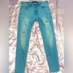Super skinny light blue jeans